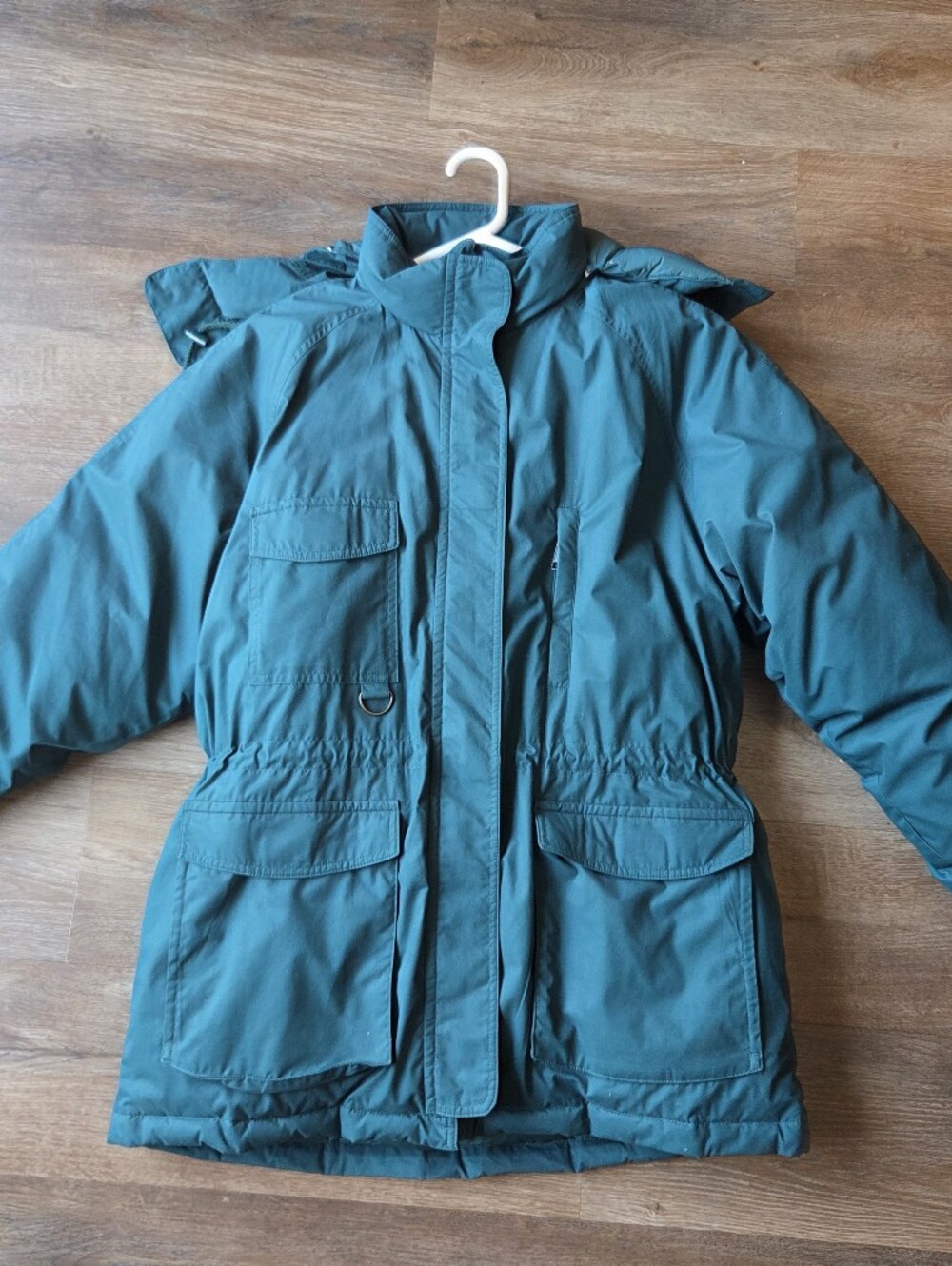 Vintage 90s Eddie Bauer Teal Polar Parka SNOWLINE Goose Down Parka Jacket Size L - Picture 4 of 11